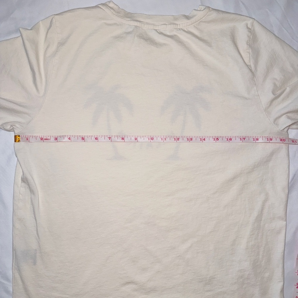 SOUTH PARADE Lola Round Neck Vacation Palm Off White Short Sleeve Tee Size L - Picture 5 of 8
